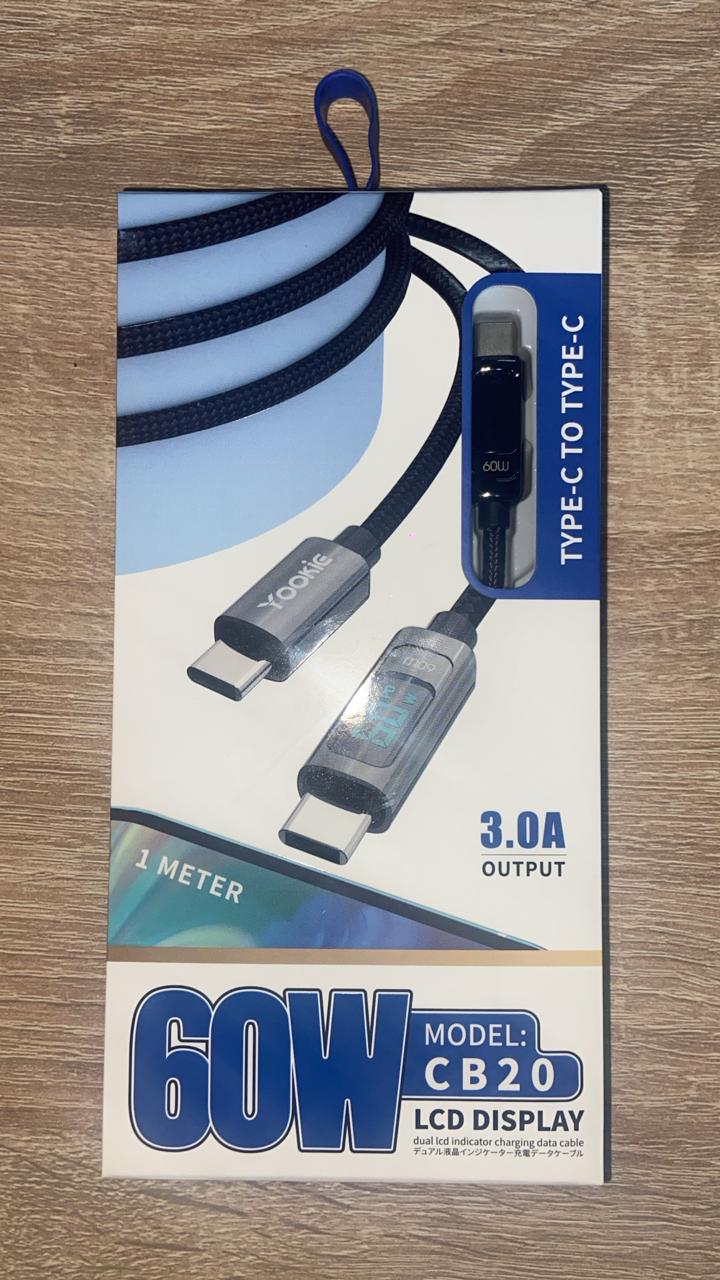 Câble convertisseur TYPE-C TO TYPE-C 60W