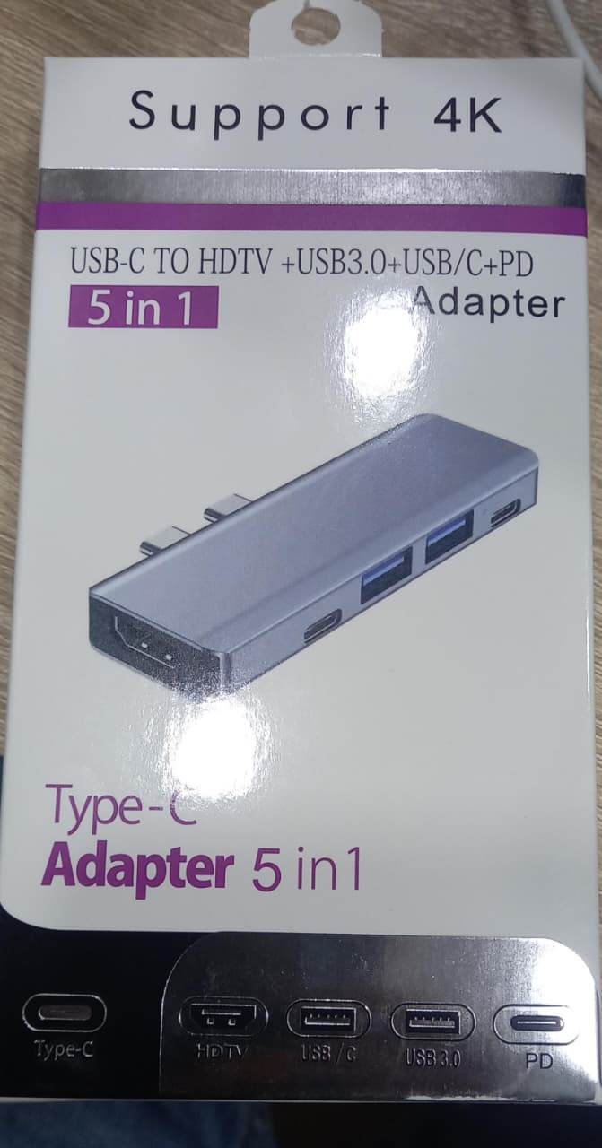 ADAPTOR TYPE-C TO HDTV+USB 3.0+USB/C+PD