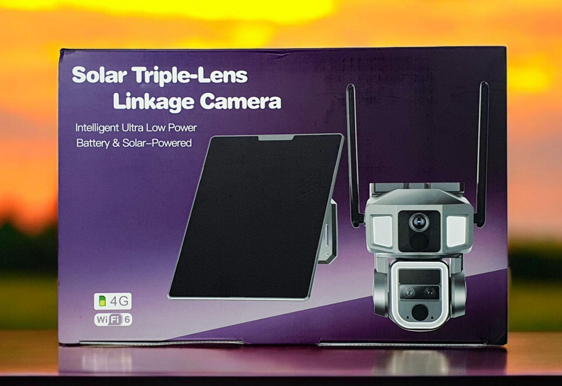 SOLAR TRIPLE LENS 4G LINKAGE SOLAR CAMERA